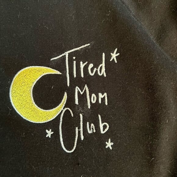 Tired Mom Club Embroidered Crewneck L - Picture 2 of 3